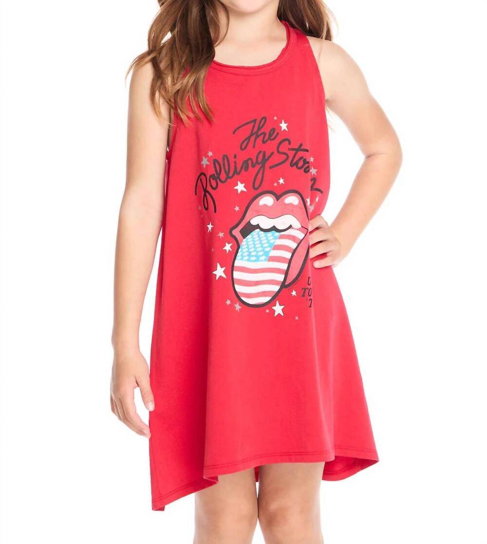 NEW CHASER girls rolling stones us tour dress in red
